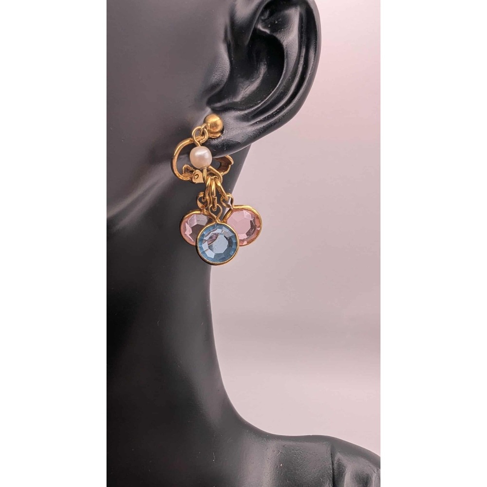 Vintage Avon Pastels Clip‎ On Earrings